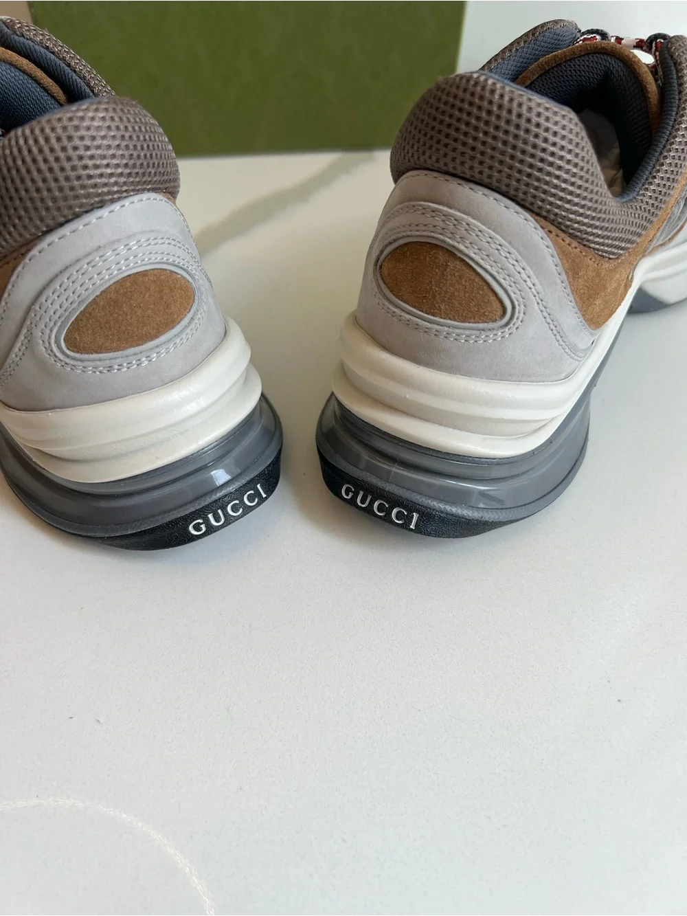 Gucci woman Run  Beige, Brown and Black Retro Runner Sneakers